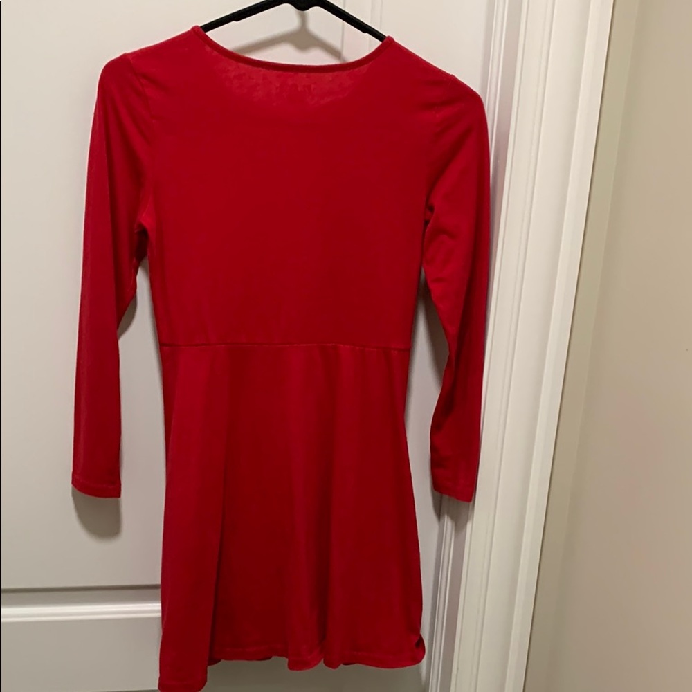 Place Red Long Sleeve Dress